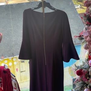 Purple Bell Curve Sleeve Dress
